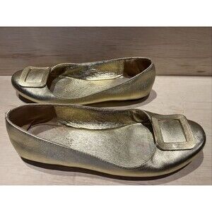 Kenneth Cole Reaction womens shoes slip on Ballet flats Metallic Gold 6.5